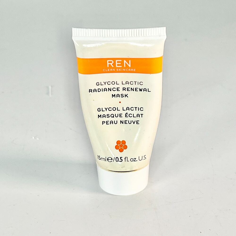 Ren Glycol Lactic Radiance Renewal Mask Travel Brighten Smooth .5 oz 15ml New